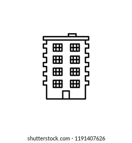 Building outline icon. Simple outline vector of building for UI and UX, website or mobile application