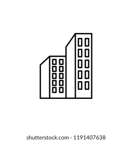 Building outline icon. Simple outline vector of building for UI and UX, website or mobile application