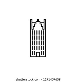 Building outline icon. Simple outline vector of building for UI and UX, website or mobile application