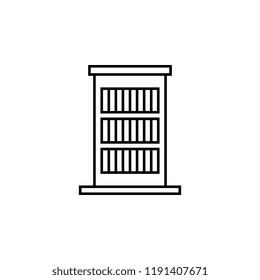 Building outline icon. Simple outline vector of building for UI and UX, website or mobile application