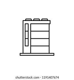 Building outline icon. Simple outline vector of building for UI and UX, website or mobile application