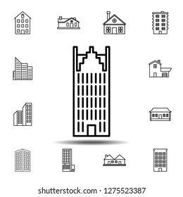 Building outline icon. Simple outline vector element of Building icons set for UI and UX, website or mobile application