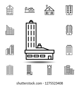 Building outline icon. Simple outline vector element of Building icons set for UI and UX, website or mobile application