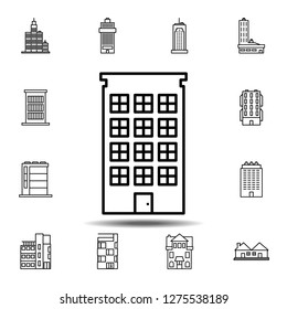 Building outline icon. Simple outline vector element of Building icons set for UI and UX, website or mobile application