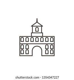 Building, outline, icon - Building vector icon
