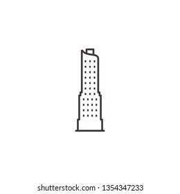 Building, outline, icon - Building vector icon