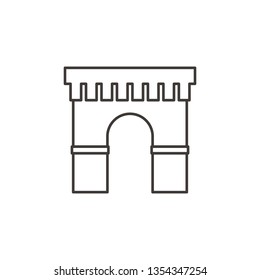 Building, outline, icon - Building vector icon