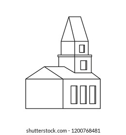 building outline on white background