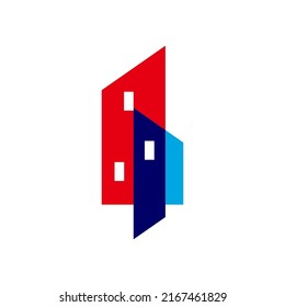 diseño de logotipo de color de solapa de construcción