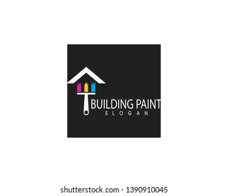 Building paint logo design vector