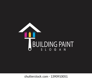 Building paint logo design vector