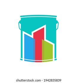 Building Paint logo design vector illustration, Creative Paint logo design concept template, symbols icons