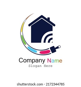 BUILDING PAINT VECTOR LOGO ICON