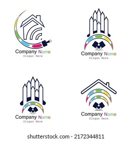 BUILDING PAINT VECTOR LOGO ICON