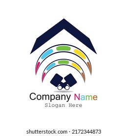 ICONO DE LOGOTIPO DEL VECTOR DE PINTURA DE CONSTRUCCIÓN