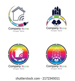 BUILDING PAINT VECTOR LOGO ICON