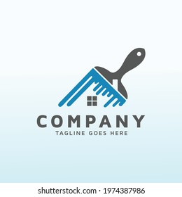 Building Painting Logo Design Vector Stock Vector (Royalty Free ...