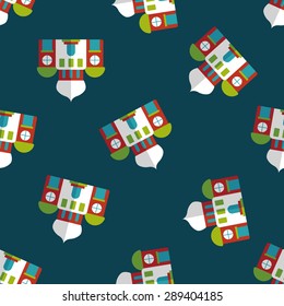 building palace flat icon,eps10 seamless pattern background