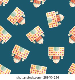 building palace flat icon,eps10 seamless pattern background