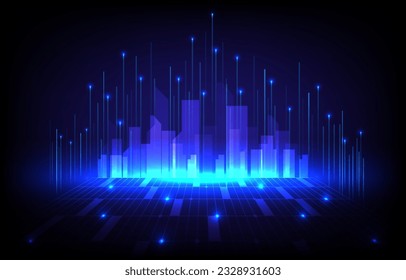Building pattern, construction, geometry, signal cable network of the future with modern technology EP.8.Elements Isolated vector illustration. and graphic technology  