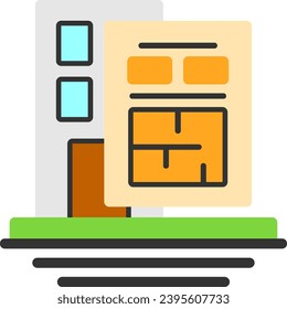 Building Permit Flat Icon Vector Design