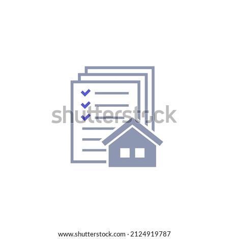 Building permit icon on white