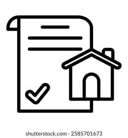 Building permit line style icon suitable for design