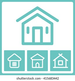 Building pictogram. Web vector graphic. Design collection.