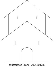 building place icon home and house