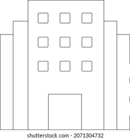 building place icon office and building
