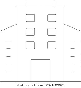 building place icon office and building