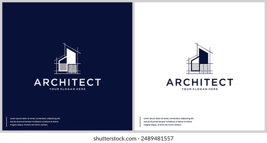 building planning, modern architecture, logo design illustration.