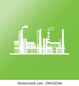 building plant power flat icon.
