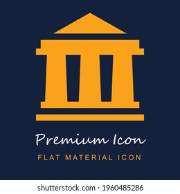 Building premium material ui ux isolated vector icon in navy blue and orange colors
