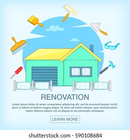 Building process concept repair. Cartoon illustration of building process vector concept for web