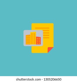 Building project icon flat element. Vector illustration of building project icon flat isolated on clean background for your web mobile app logo design.