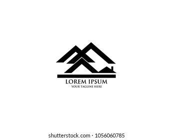 Building property abstract vector logo design template business real estate icon company house identity for corporate symbol concept