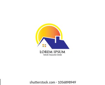 Building property abstract vector logo design template business real estate icon company house identity for corporate symbol concept