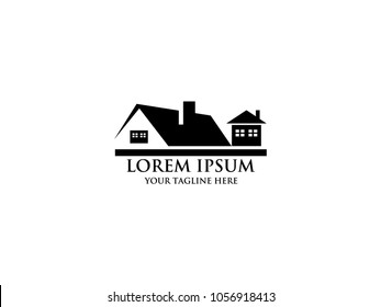 Building property abstract vector logo design template business real estate icon company house identity for corporate symbol concept