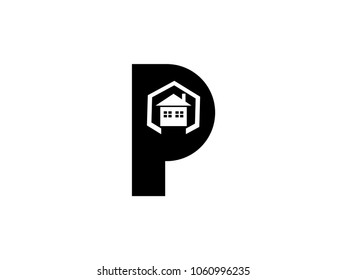 Building property abstract vector logo design template business real estate icon company house identity for corporate symbol concept