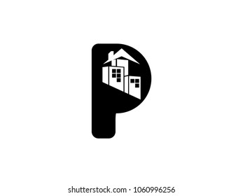 Building property abstract vector logo design template business real estate icon company house identity for corporate symbol concept