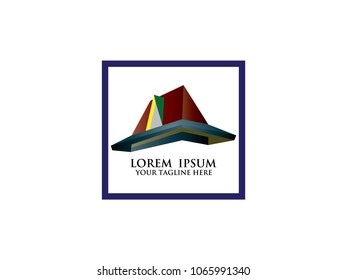 Building property abstract vector logo design template business real estate icon company house identity for corporate symbol concept