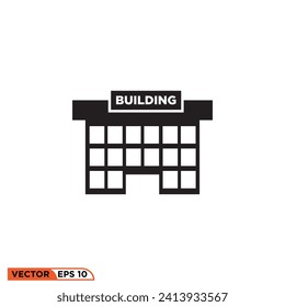 Gráfico vectorial de icono de propiedad de construcción de plantilla
