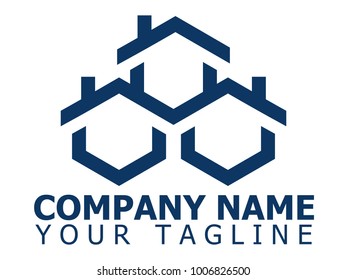 building property logo and icon vector