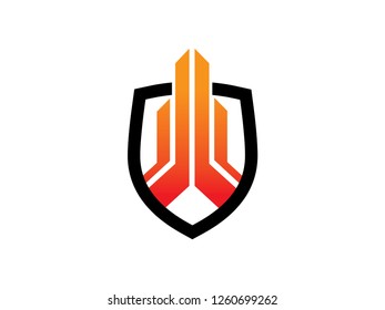 Building Protect Logo Template, Symbol, Icon