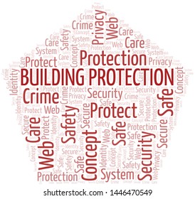 Building Protection word cloud. Wordcloud made with text only.