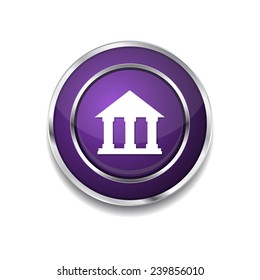 Building Purple Vector Icon Button