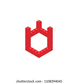 building puzzle logo template