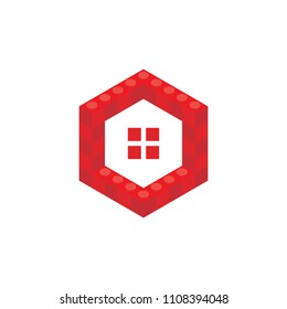 building puzzle logo template