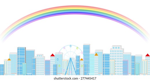 Building rainbow background
